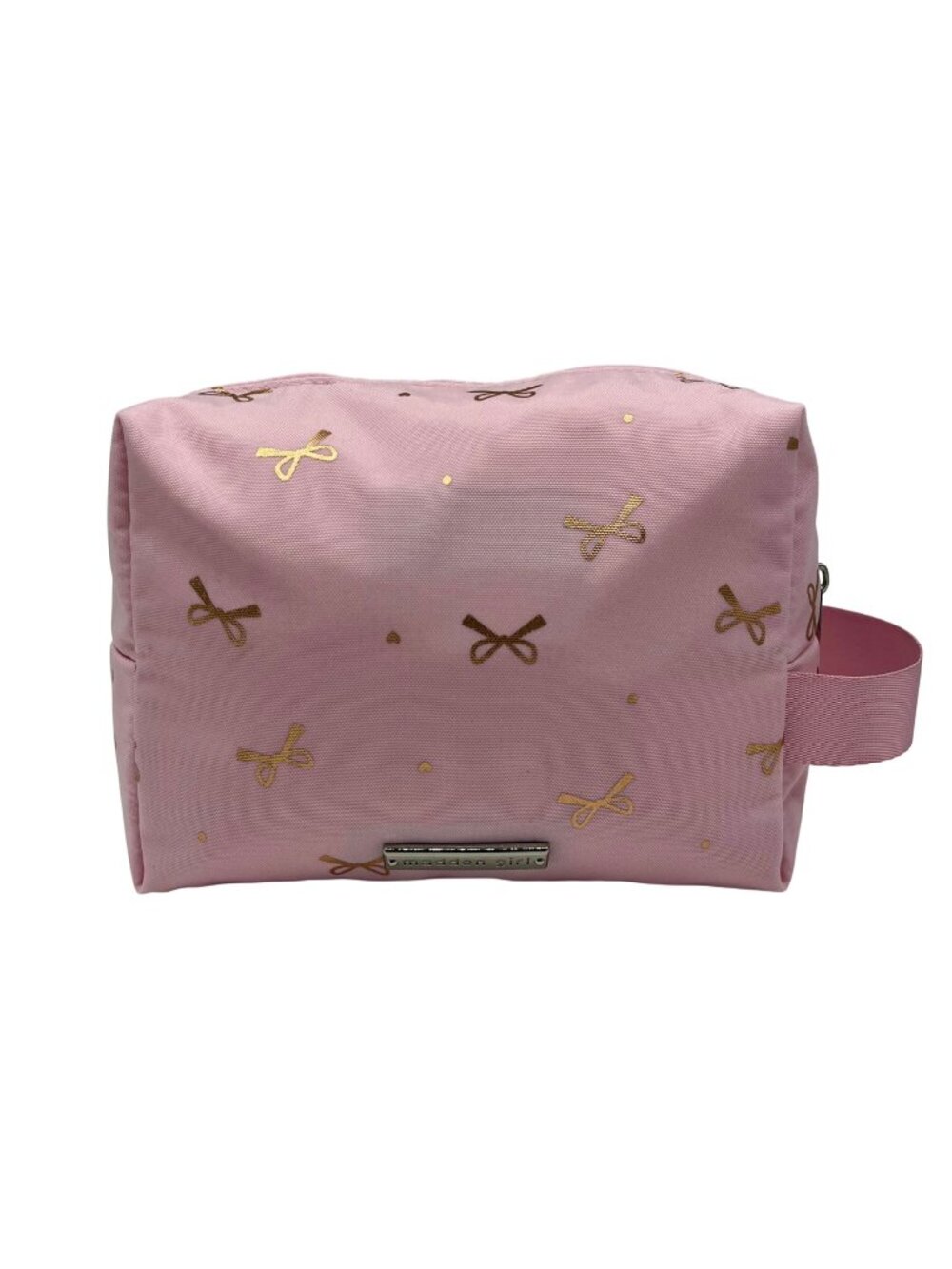 Madden Girl Pink Fabric Bowtie Accents Pouch